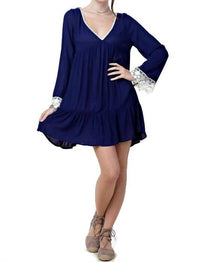 Kori - Bell Sleeve Lace Mini Dress
