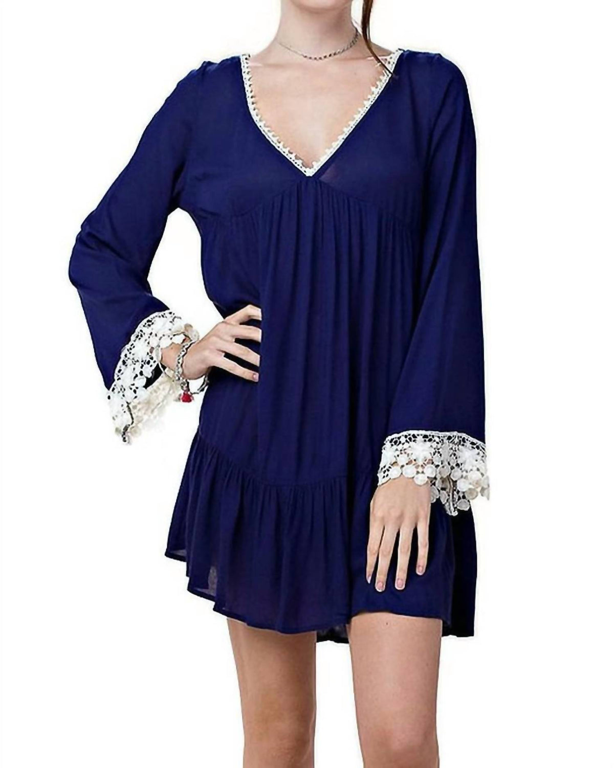 Kori - Bell Sleeve Lace Mini Dress