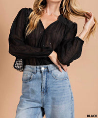 Kori - Crinkle Chiffon Bodysuit
