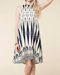 Kori - High Neck Swing Mini Dress
