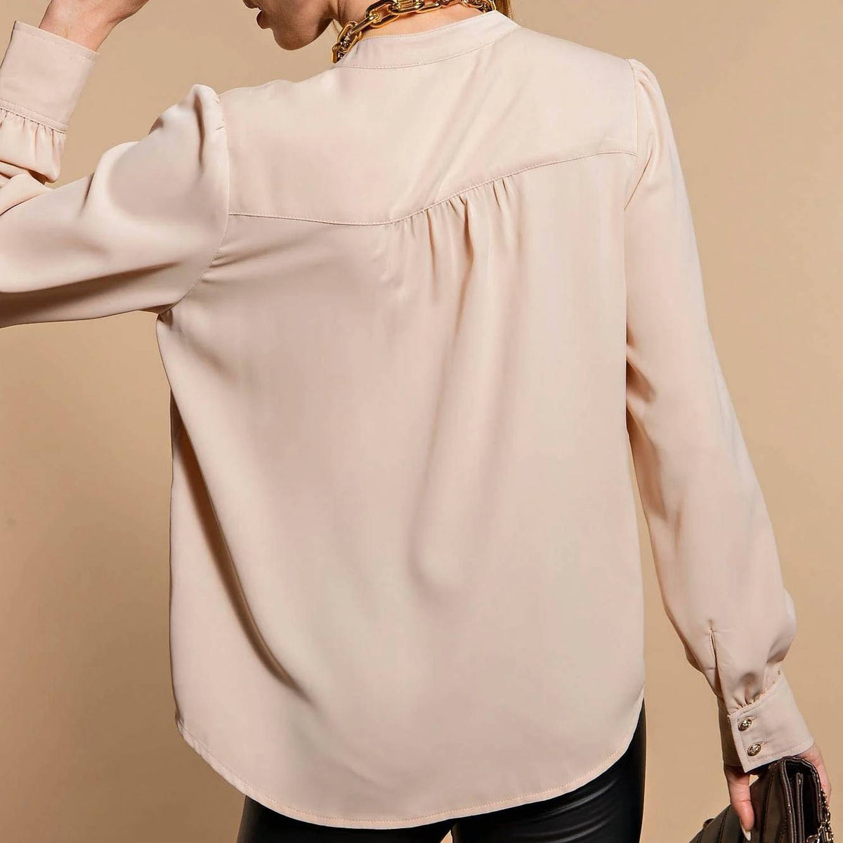 Kori - Silky Button Up Blouse