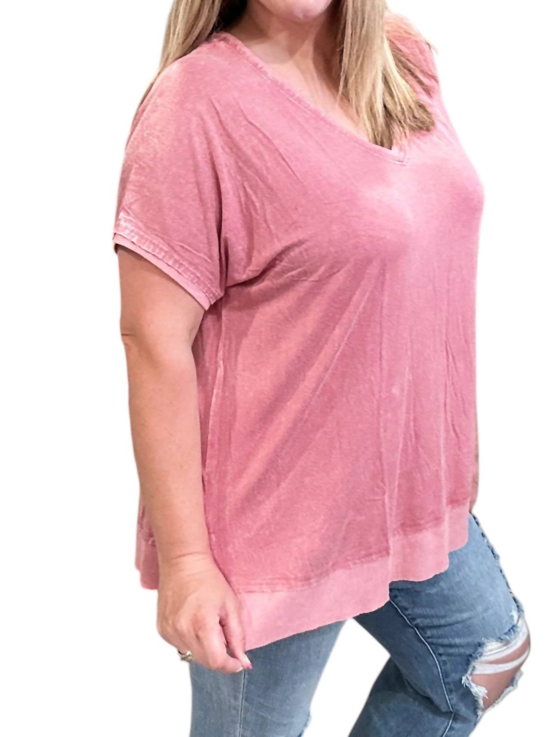 Kori - Washed Knit Tunic Top