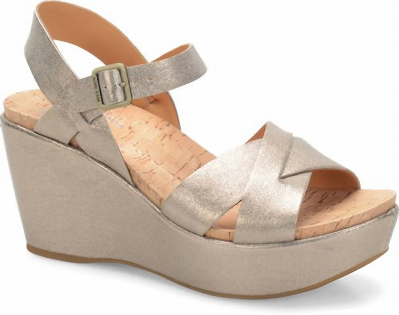 Kork - Ease - Women's Ava 2.0 Wedge Sandal - gold - leather - sandals