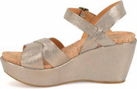 Kork - Ease - Women's Ava 2.0 Wedge Sandal - gold - leather - sandals