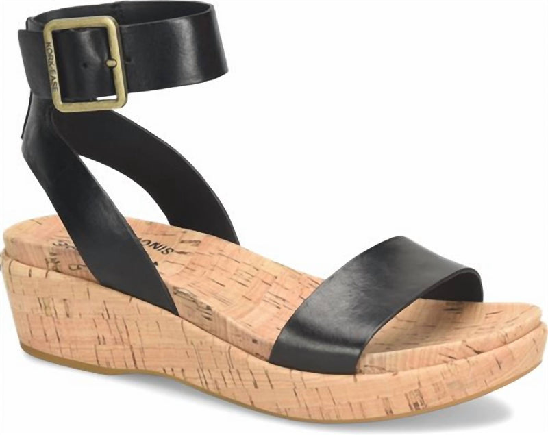 Kork - Ease - Women's Mullica Sandal - black - leather - sandals
