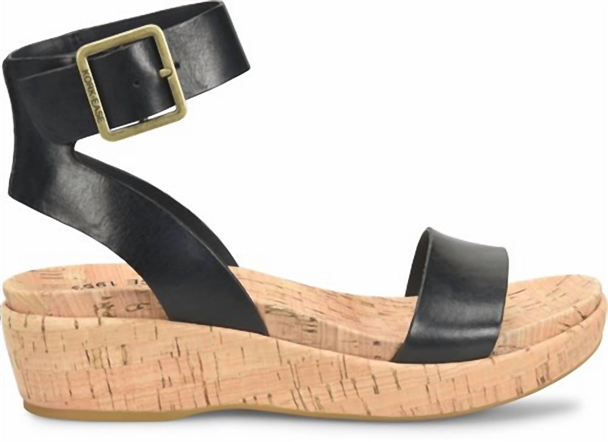 Kork - Ease - Women's Mullica Sandal - black - leather - sandals