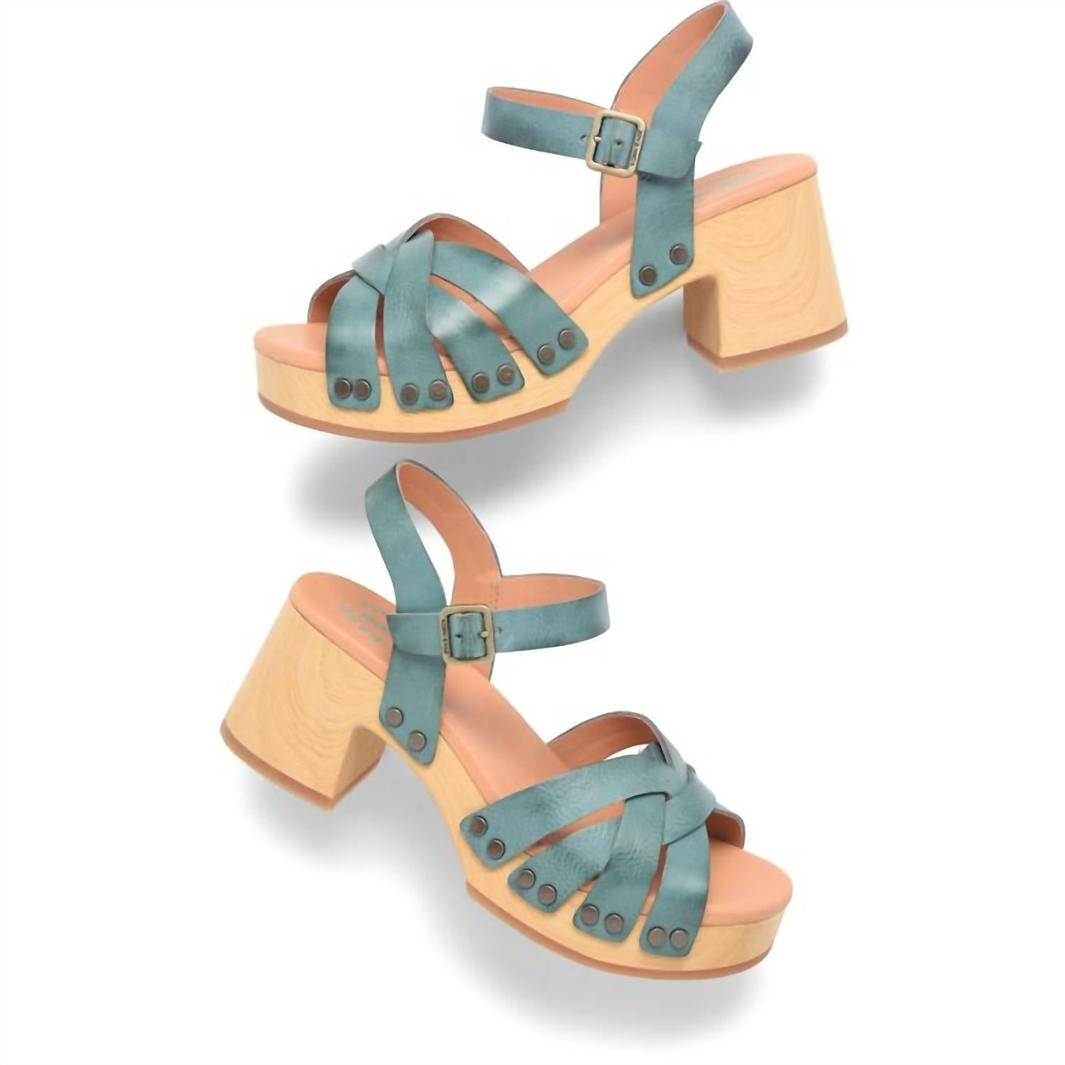 Kork - Ease - Women's Terra Sandal - blue - leather - sandals