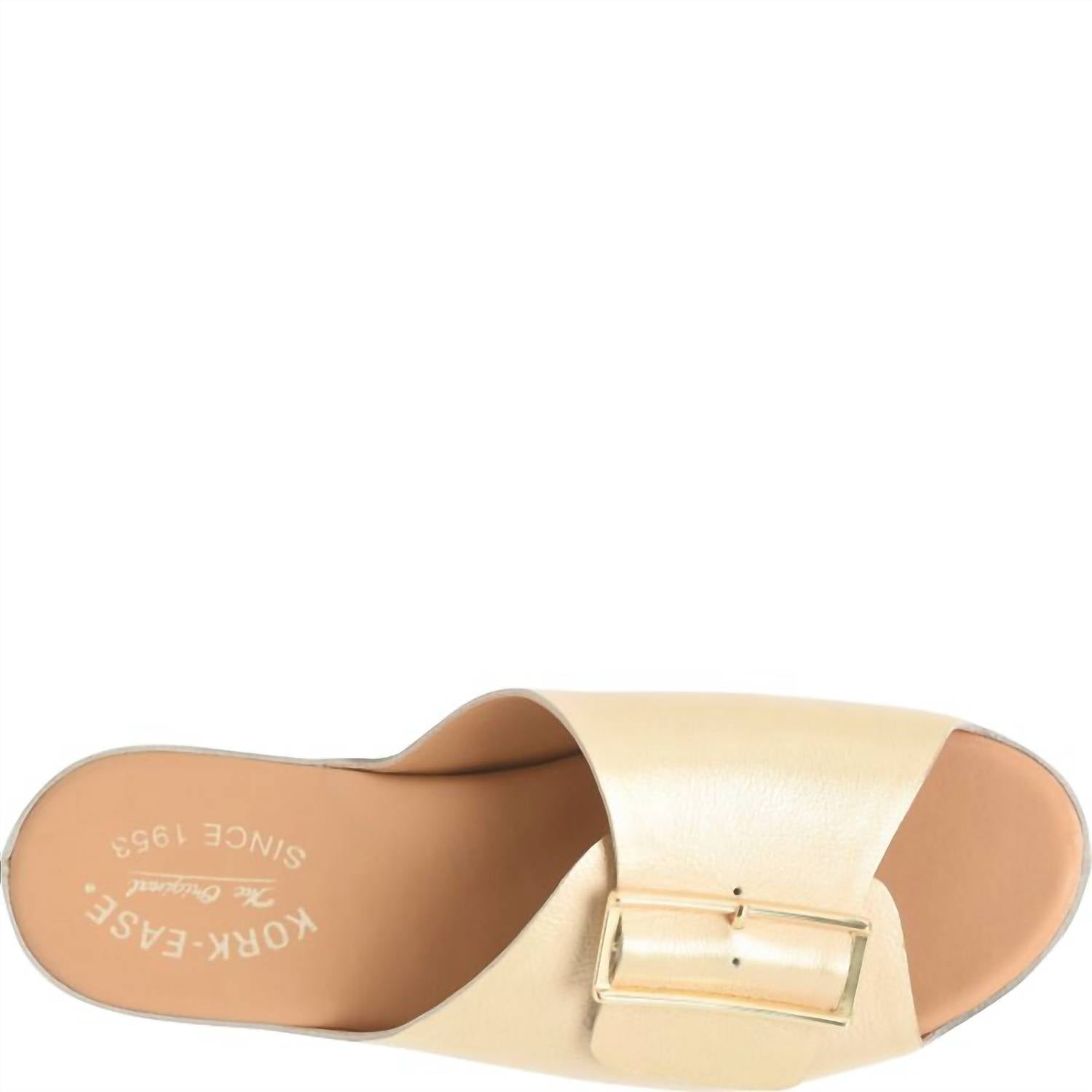 Kork - Ease - Women's York Platform Sandal - gold - sandals - shoes