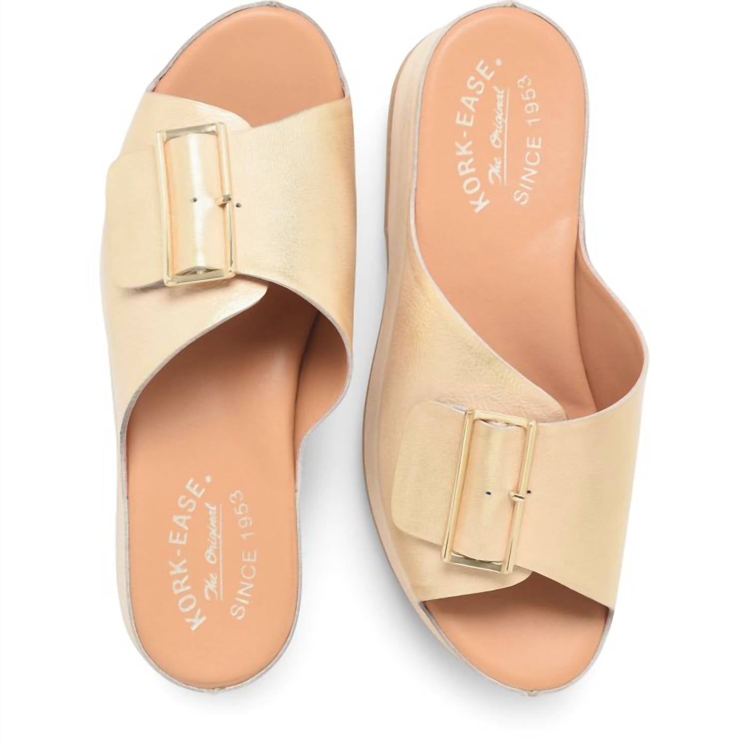 Kork - Ease - Women's York Platform Sandal - gold - sandals - shoes