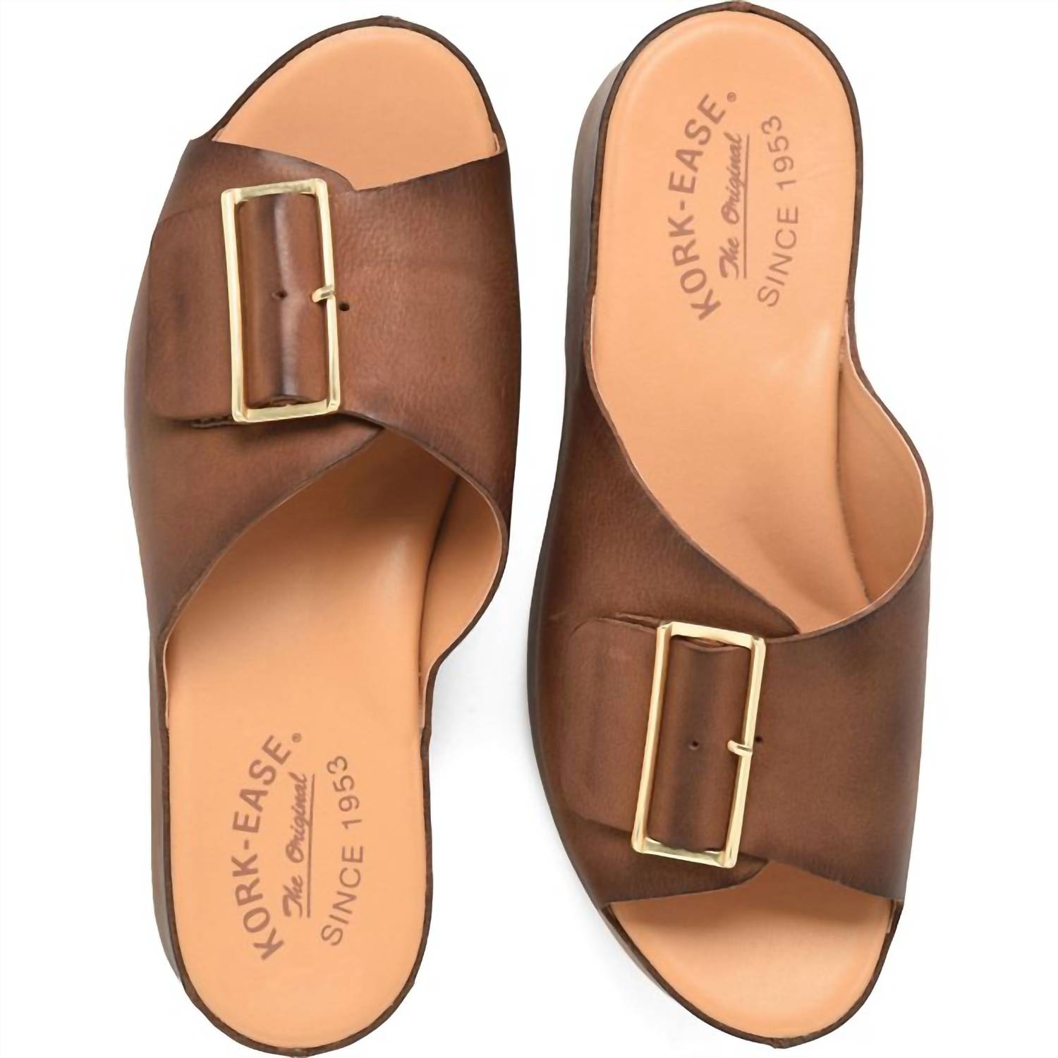 Kork - Ease - Women's York Sandal - brown - leather - sandals