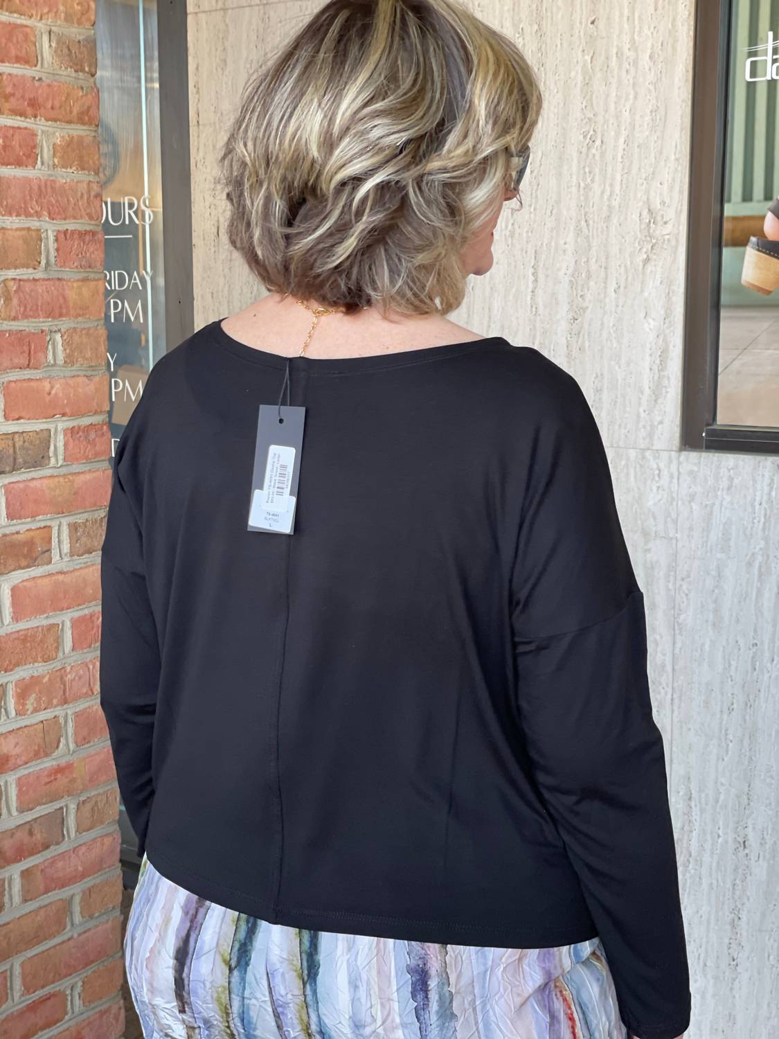 Kozan - Dasha Long Sleeve Top - black - clothing - lyocell