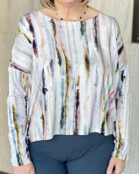 Kozan - Dasha Long Sleeve Top - clothing - lyocell - patterned