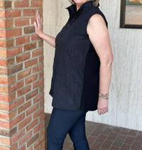 Kozan - Half - zip Sleeveles Top - black - blouses - clothing