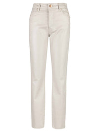 Kut From The Kloth - Charlize Coated High Rise Cigarette Leg Jeans - beige - clothing - cotton - blend
