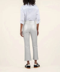 Kut From The Kloth - Kelsey Coated High Rise Fab Ab Ankle Flare Jeans - ankle - clothing - cotton - blend