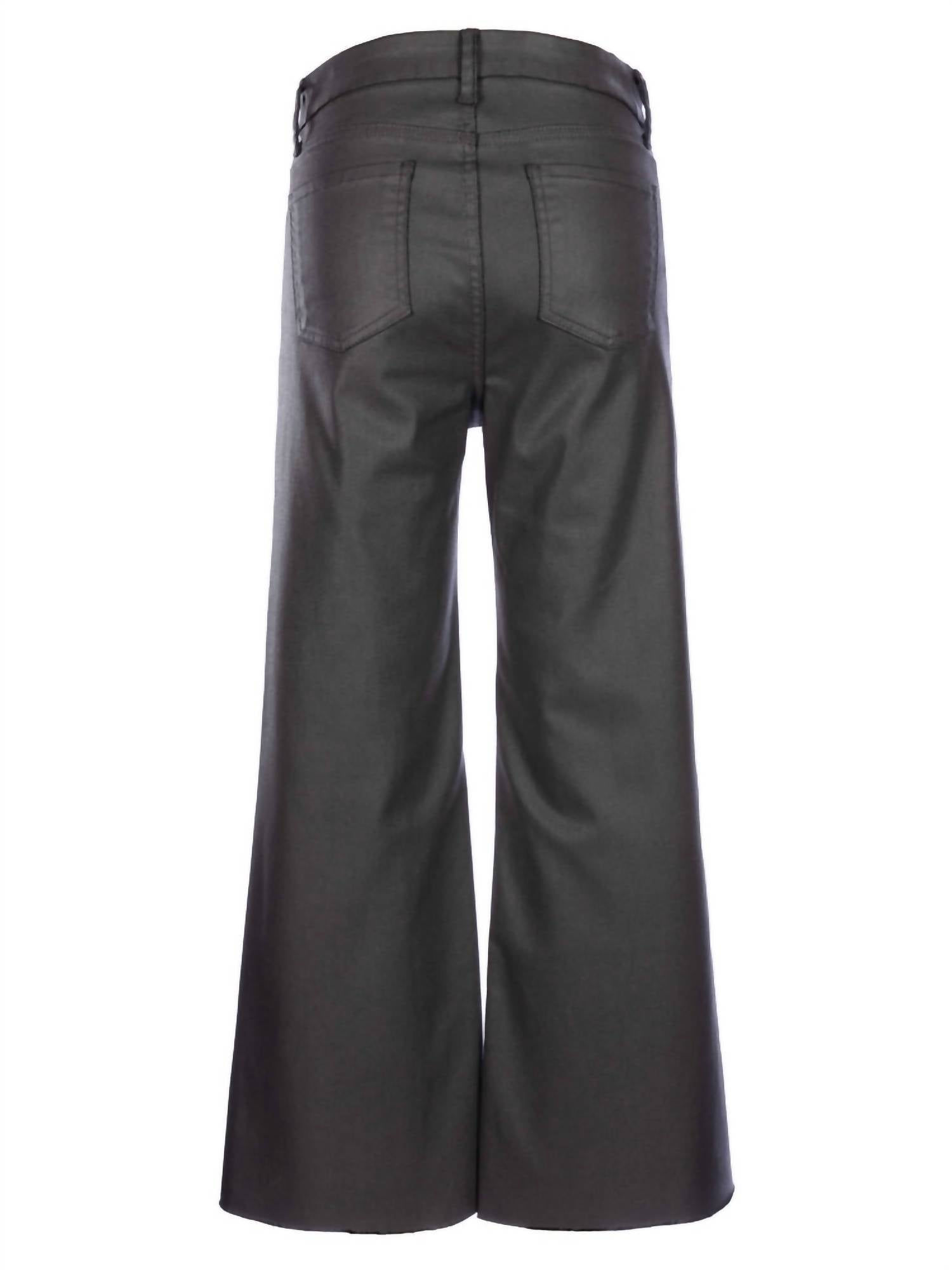 Kut From The Kloth - Meg Coated High Rise Fab Ab Ankle Wide Leg Jeans - ankle - clothing - cotton - blend