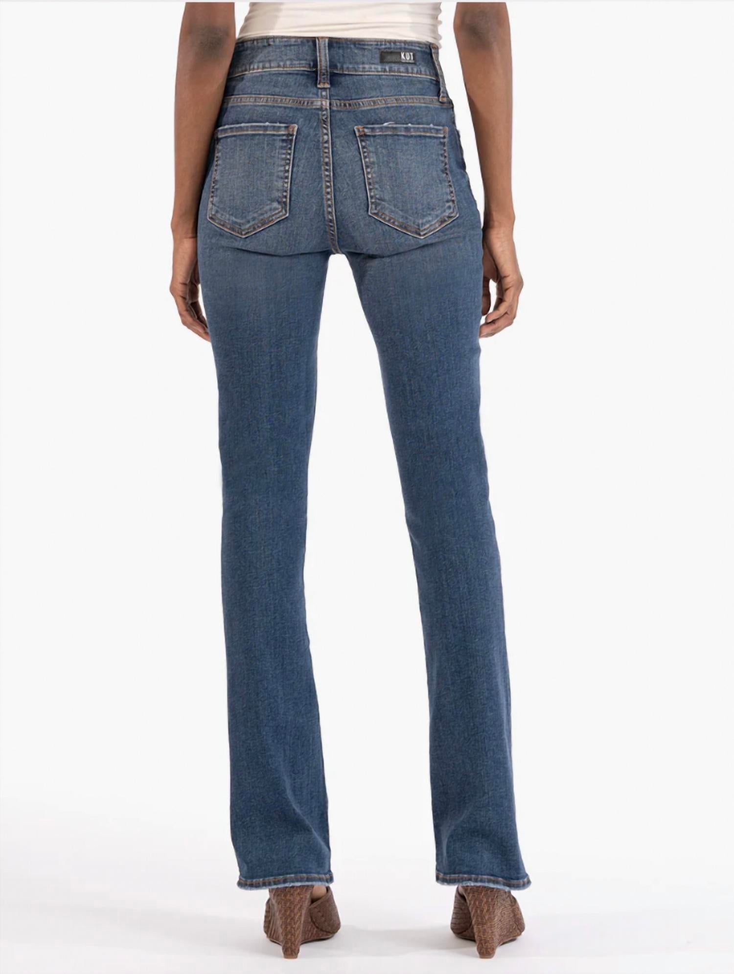 Kut From The Kloth - Natalie High Rise Fab Ab Bootcut Jeans - blue - boot - cut - clothing