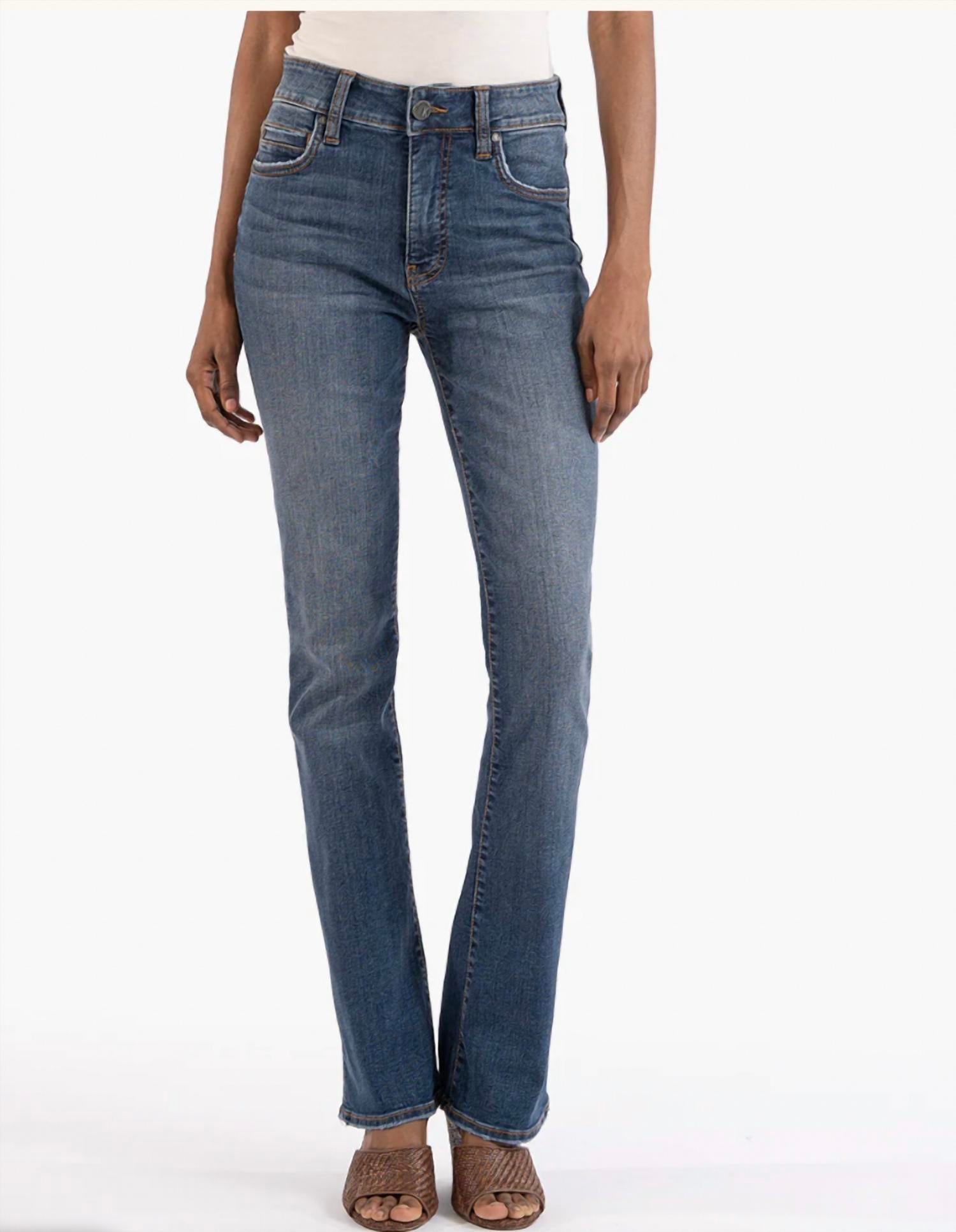 Kut From The Kloth - Natalie High Rise Fab Ab Bootcut Jeans - blue - boot - cut - clothing