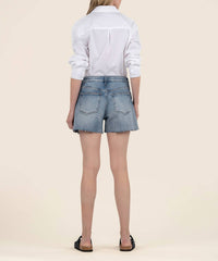 Kut From The Kloth - Taylor High Rise Short - blue - clothing - cotton - blend