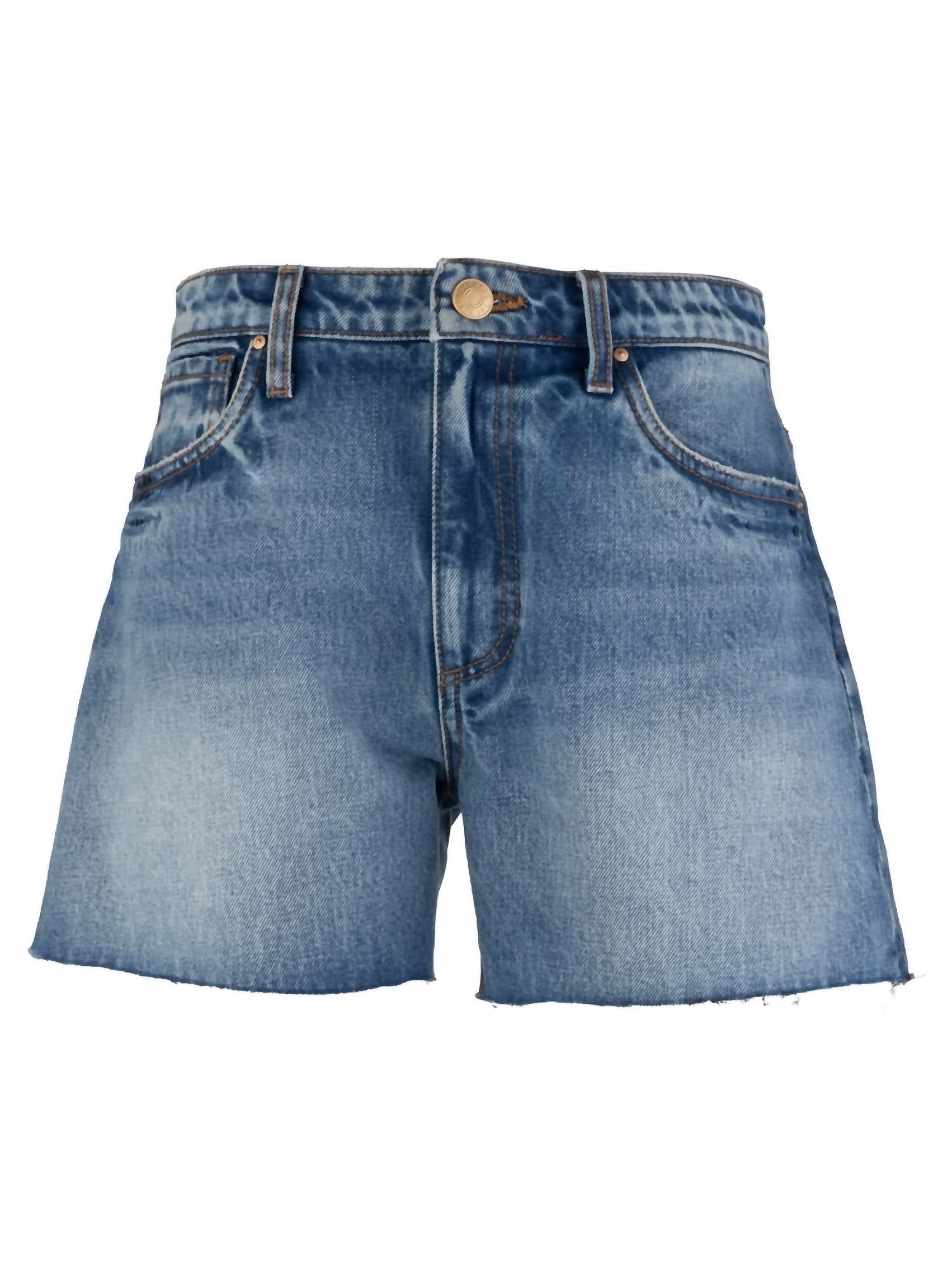 Kut From The Kloth - Taylor High Rise Short - blue - clothing - cotton - blend