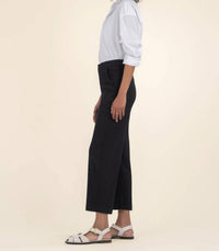 Kut From The Kloth - Topaz Linen High Rise Wide Leg Pants - black - clothing - linen - blend