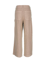 Kut From The Kloth - Topaz Linen High Rise Wide Leg Pants - brown - clothing - linen - blend