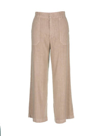 Kut From The Kloth - Topaz Linen High Rise Wide Leg Pants - brown - clothing - linen - blend