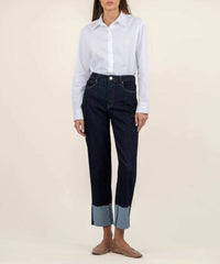 Kut From The Kloth - Women's Fay High Rise Straight Leg - blue - clothing - cotton