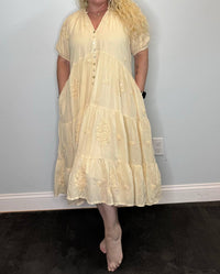 Kyla Seo - Posie Dress - beige - clothing - cotton