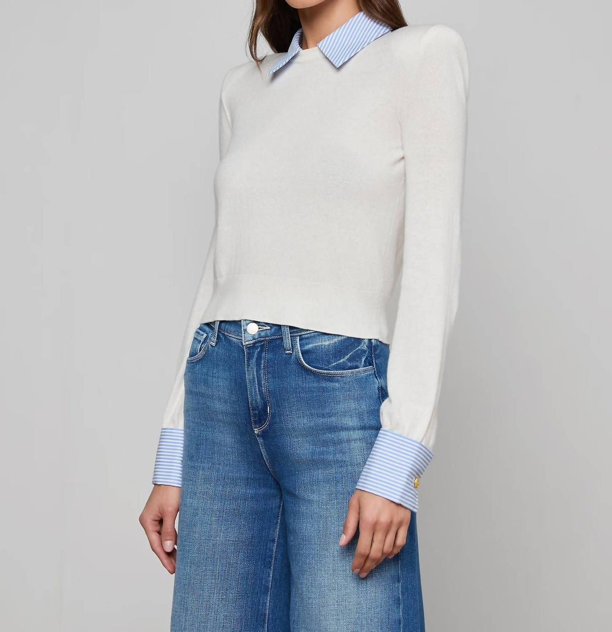 L'Agence - April Poplin Collar Pullover