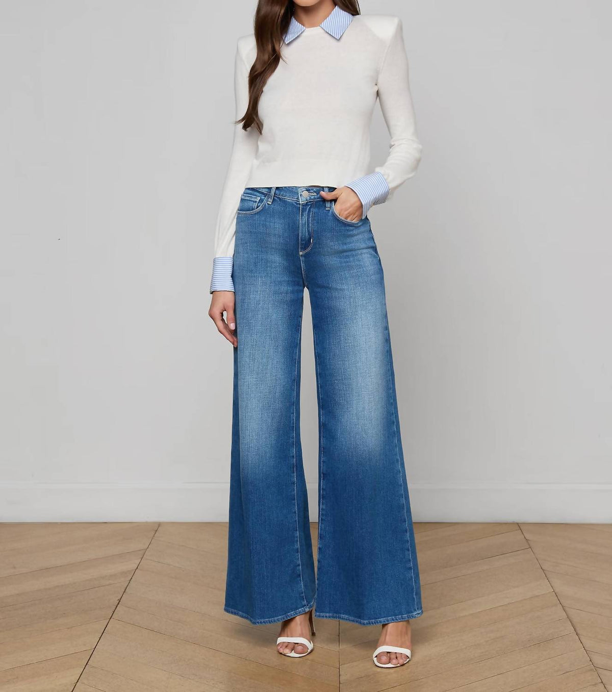 L'Agence - April Poplin Collar Pullover