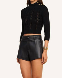 L'Agence - KAMDYN CABLE MOCK NECK SWEATER