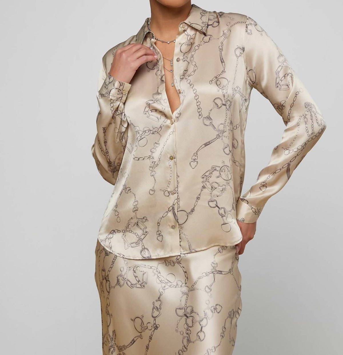 L'Agence - Tyler Long Sleeve Blouse