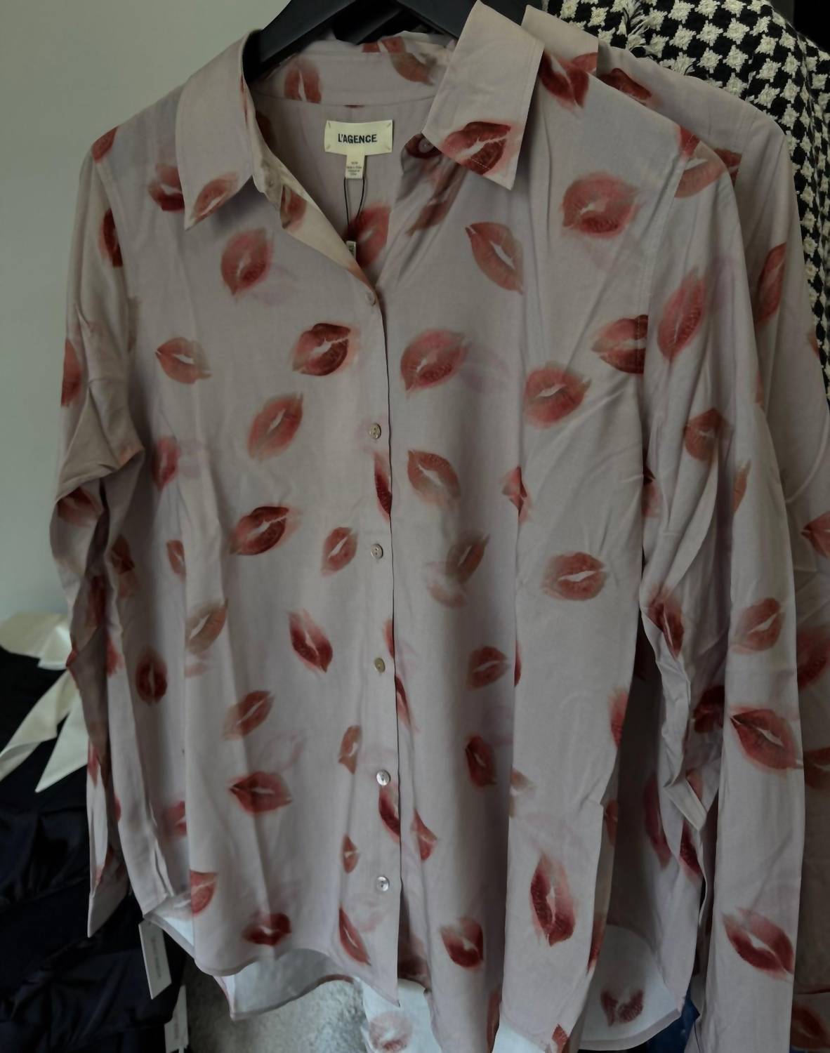 L'Agence - Women's Holly Button Front Blouse