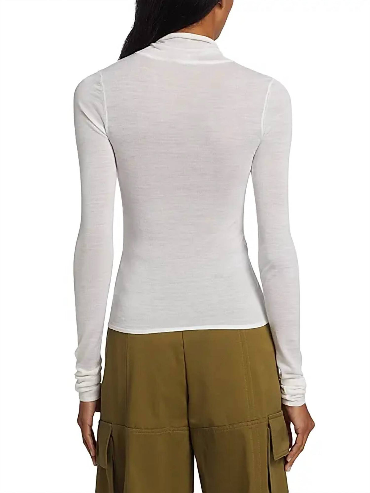 A.L.C. - Cotton Blend Turtleneck Top