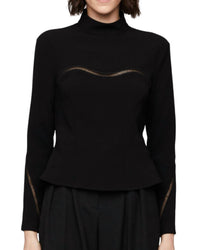 A.L.C. - Holly Open-stitch Long Sleeve Top