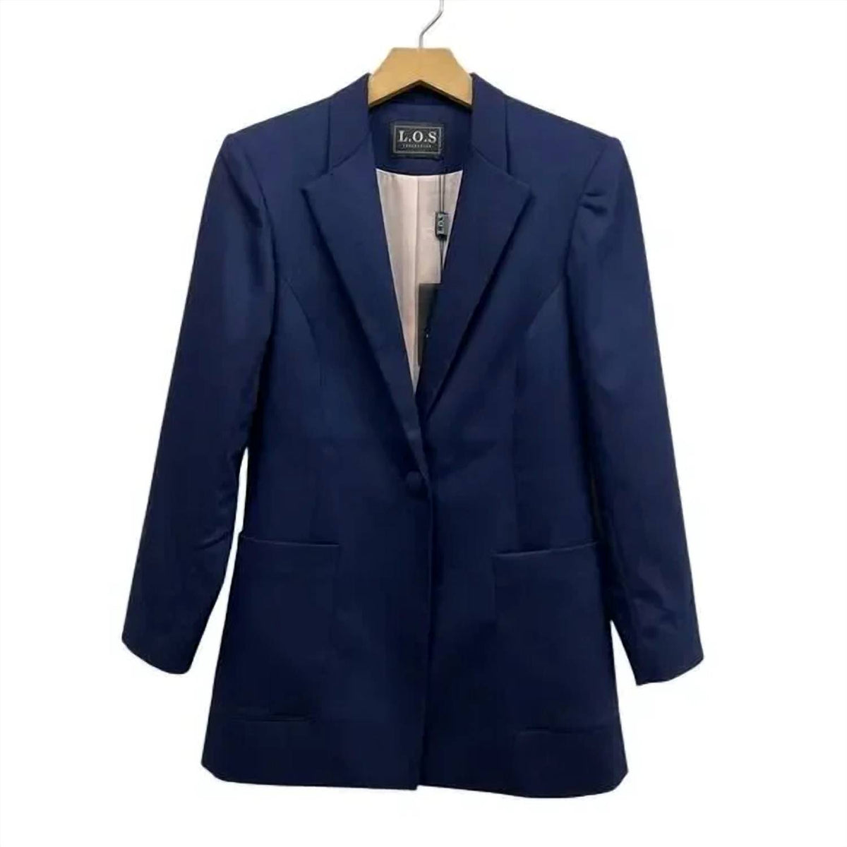L.O.S. Collection - Single Button Wool Blend Classic Blazer