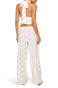 L*Space - Lily Cotton Eyelet Cover-up Drawstring Pants