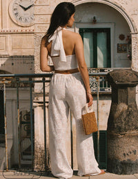 L*Space - Lily Cotton Eyelet Cover-up Drawstring Pants