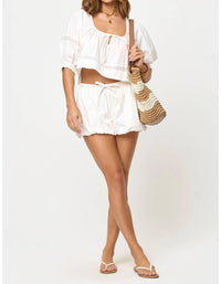 L*Space - Lucie Sheer Lace Trim Top