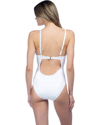 La Blanca - Island Goddess High Neck Cut Out One Piece Swimsuit - bikinis - clothing - nylon - blend