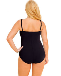 La Blanca - Twist Front Sweetheart One Piece Swimsuit - black - clothing - nylon - blend