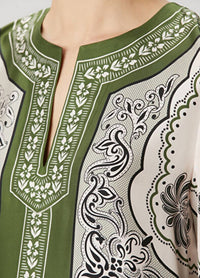 La Doublej - Floral Silk Caftan - clothing - dresses - floral