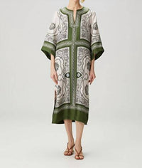 La Doublej - Floral Silk Caftan - clothing - dresses - floral
