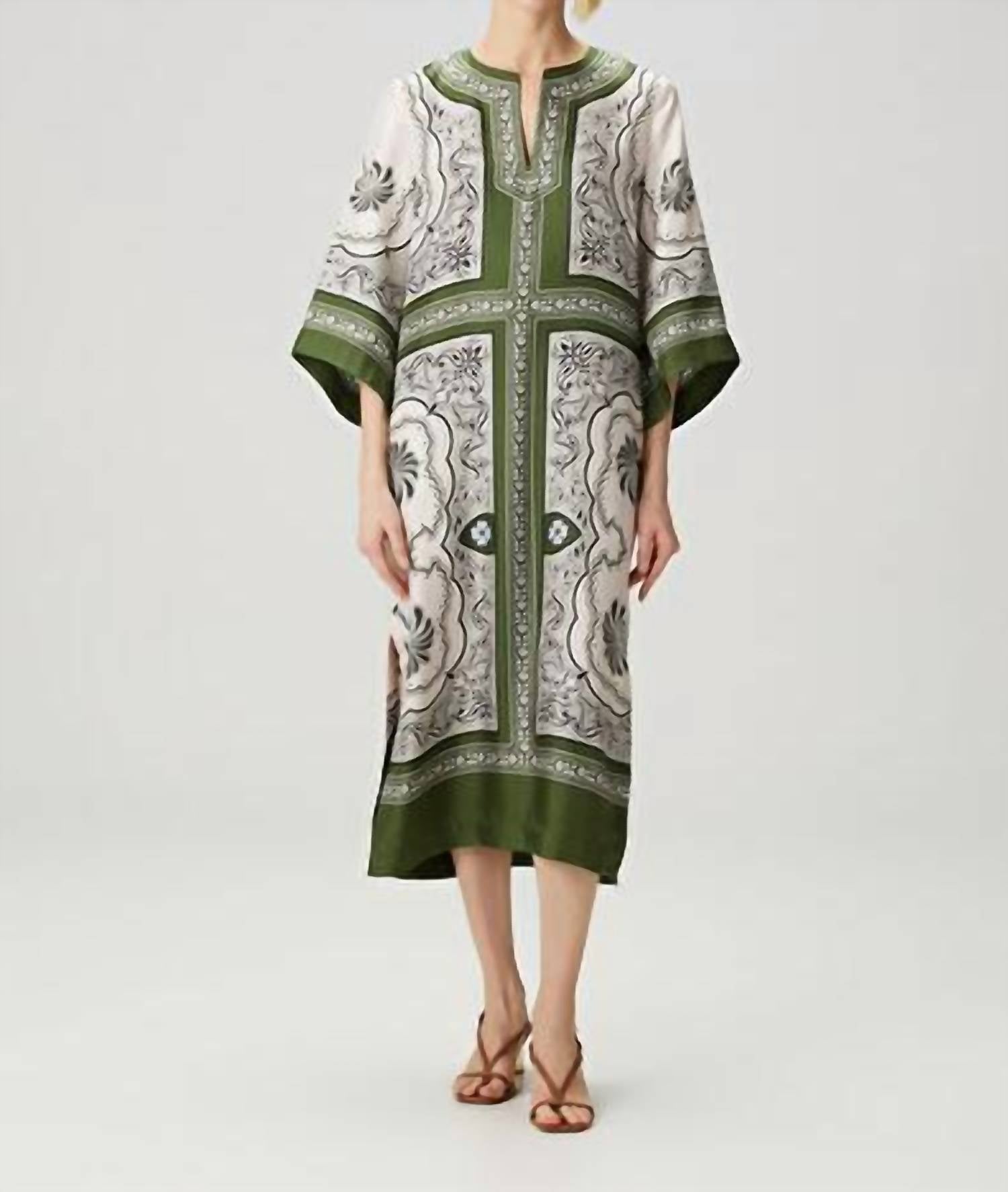 La Doublej - Floral Silk Caftan - clothing - dresses - floral