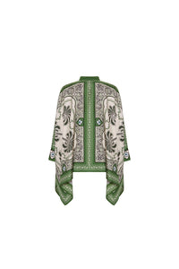 La Doublej - Floral Silk Shirt - button - down - shirts - clothing - green