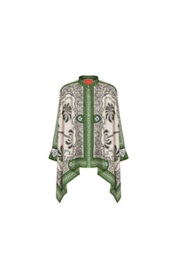 La Doublej - Floral Silk Shirt - button - down - shirts - clothing - green