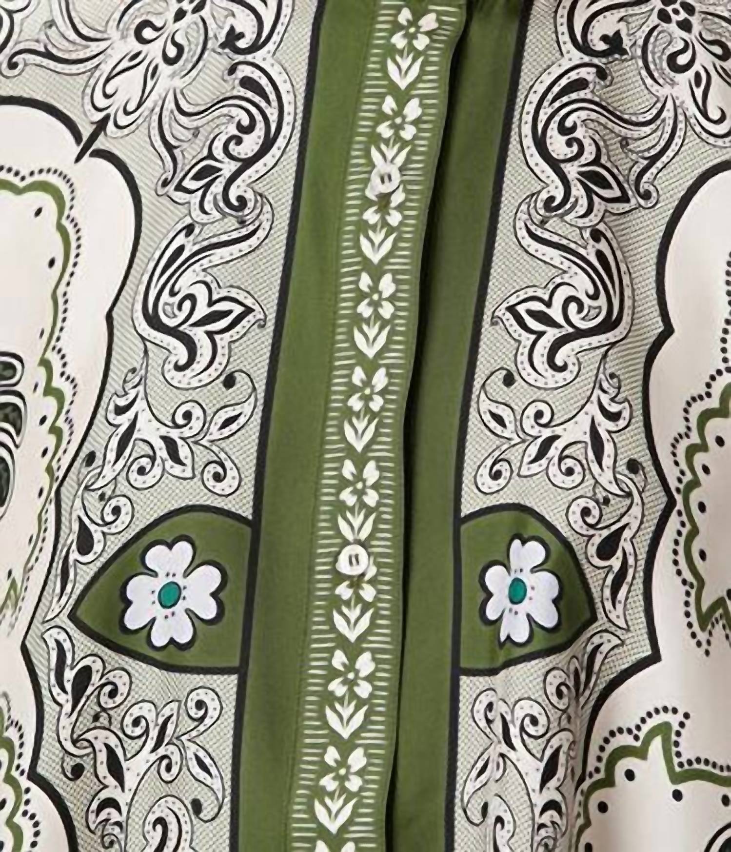 La Doublej - Floral Silk Shirt - button - down - shirts - clothing - green
