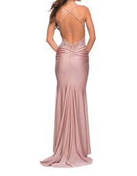 La Femme - Attractive Ruched Jersey Skirt Prom Dress - clothing - dresses - lace