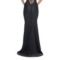 La Femme - Bustier Style Boning Stylish Prom Dress - black - clothing - dresses